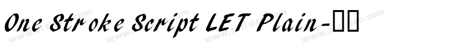 One Stroke Script LET Plain字体转换